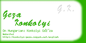 geza konkolyi business card